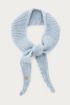 Light blue mini knitted scarf with scalloped edge | My Jewellery