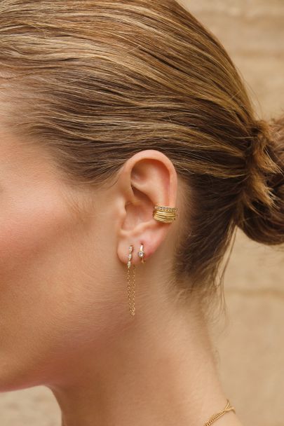 Magical puces d'oreilles à strass et chaîne