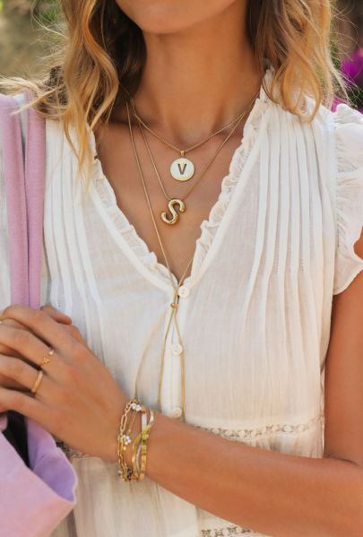 Bold necklace with initial