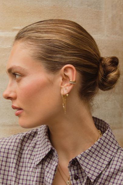 Magique triple ear cuff finition strass