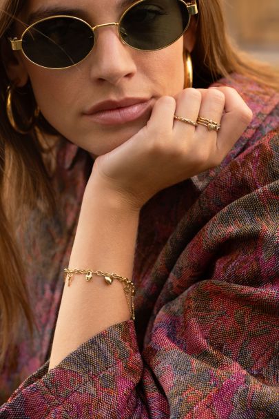 Bague triple love avec strass