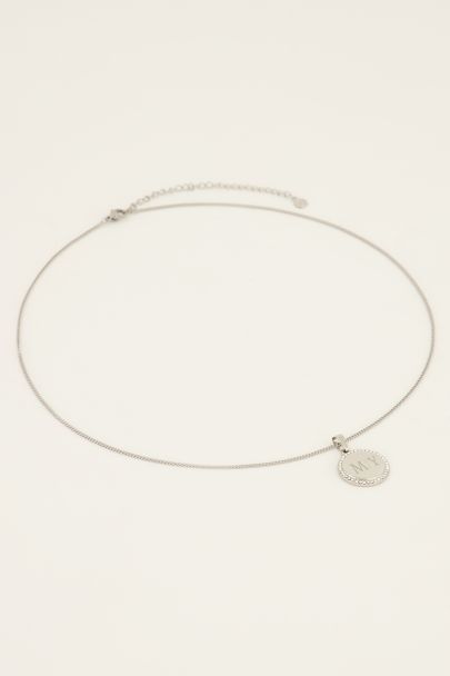 Atelier lange ketting met ronde strass bedel