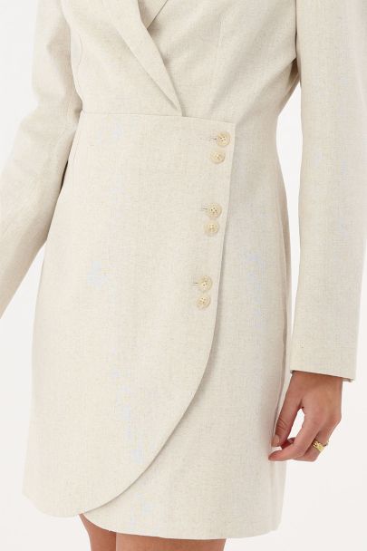 Robe blazer aspect lin beige