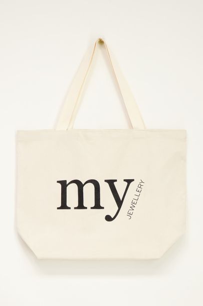 Beige canvas shopper My-Jewellery