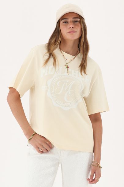 Beige T-shirt "Mon chéri"