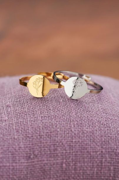 Birth Flower ring