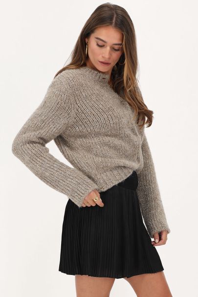 Jupe plissée noire avec élastique