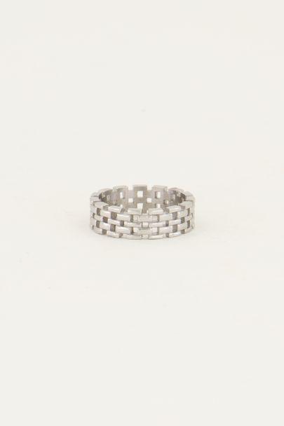 Bague large avec maillons