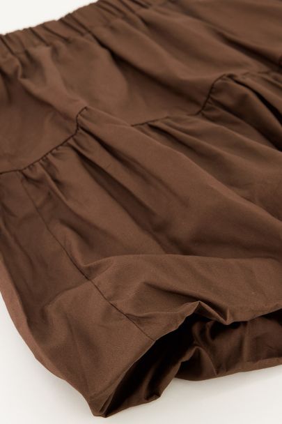 Bruine ballon rok mini