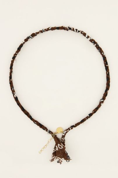 Gevlochten ketting met bandana print