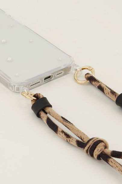 Transparant telefoonhoesje met imitatieparels