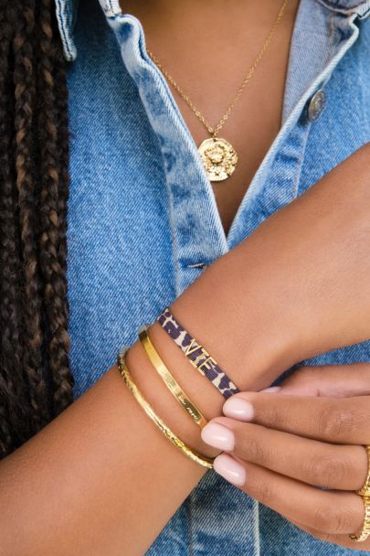 Elastieken armband met panterprint