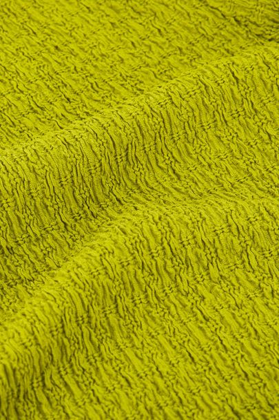 Grüne strukturierte Hose mit weitem Bein 