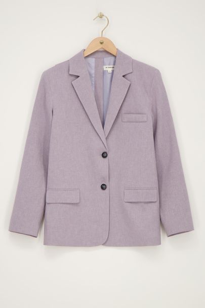 Lilac oversized blazer with split