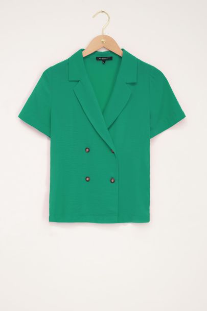 Blusa verde con doble botón