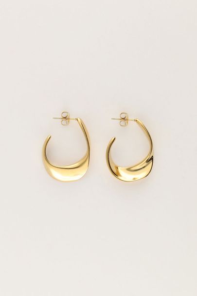 Bold dünne, offene, ovale Creolen