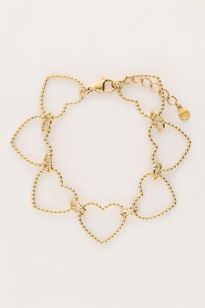 Iconic armband met hartjes