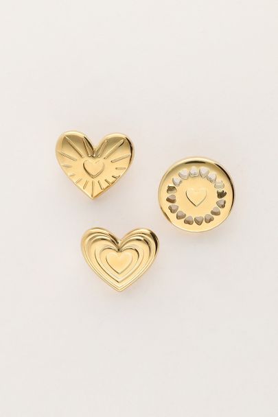 Iconic brooch set gold-coloured
