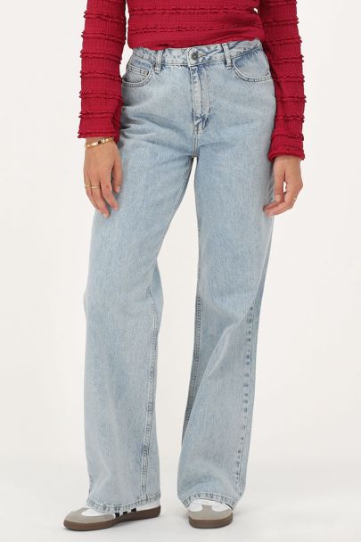 Classic light blue wide leg jeans