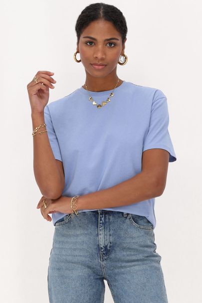 Lichtblauw T-shirt "Paris la ville de l'amour"