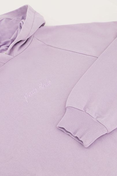 Fliederfarbener Hoodie "Paris étoile"