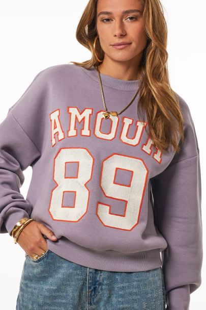 Lilac sweater "Amour 89"
