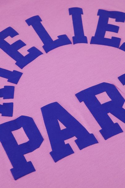 Lila T-shirt met backprint 'Atelier Paris'