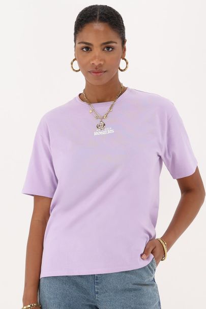 Lila T-shirt "Rue des rosiers"