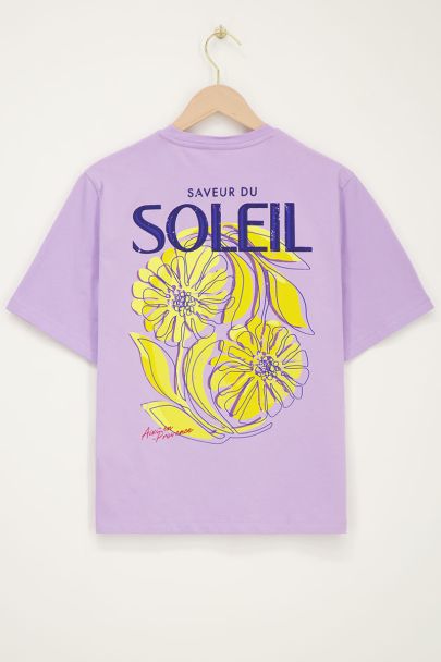 Lilac T-shirt "Saveur du soleil"