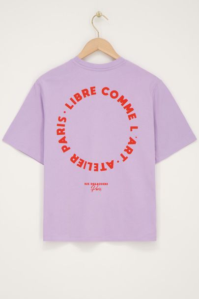 Lilac T-shirt "Circle l'art"