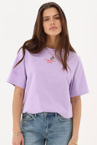 Fliederfarbenes T-Shirt „Circle I'art“