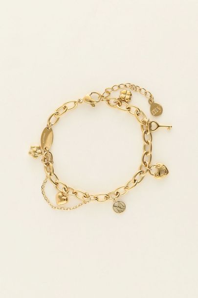 Mini love life armband met bedeltjes