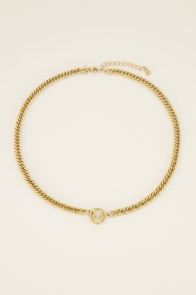 Necklace with chunky initials