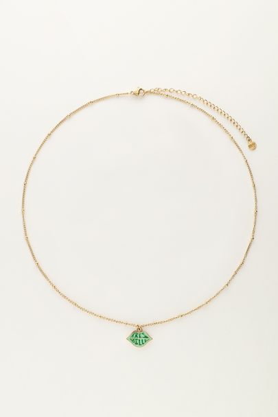 Candy ketting met groene très belle bedel