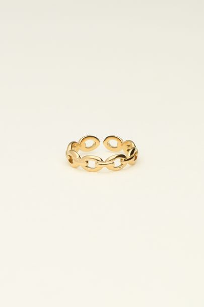 Bague rose avec maillons