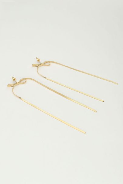 Statement oorbellen met strikje 