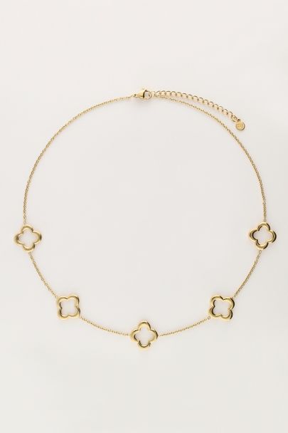 Kette mit fünf Kleeblättern