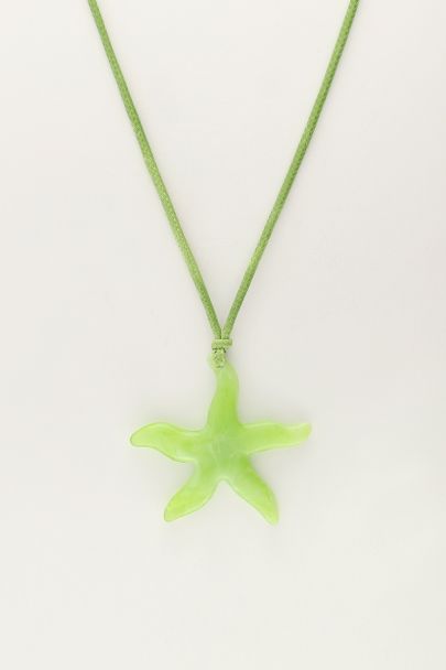 Ocean groene koord ketting met zeester