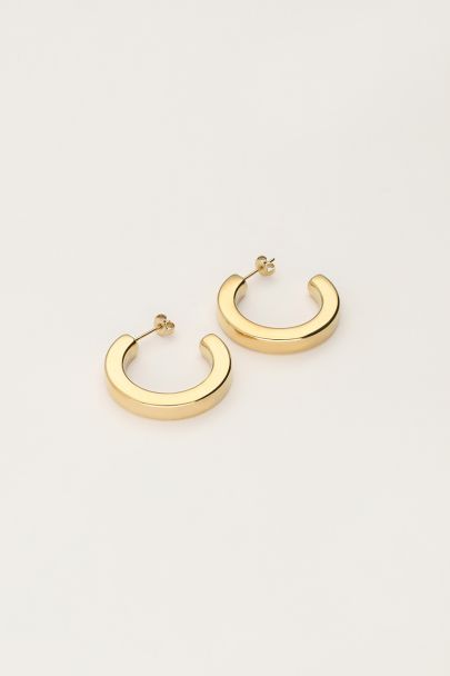Boucles d'oreilles ouvertes plates