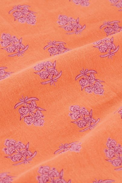 Robe longue à imprimé orange