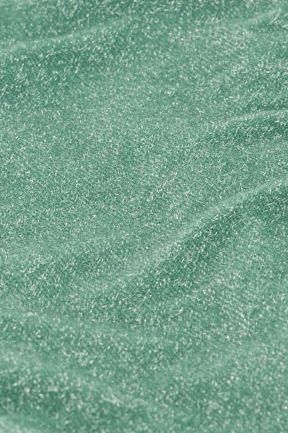 Groen bikini broekje met lurex en strikbandjes