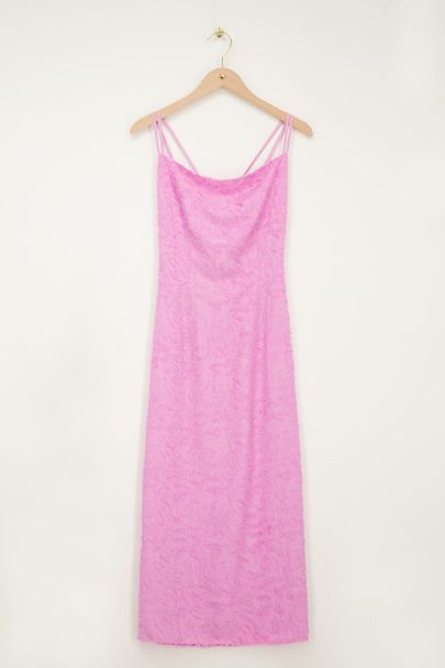 Robe en jacquard rose