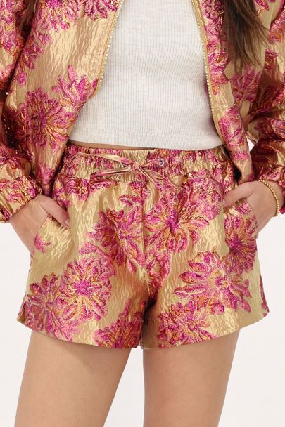 Pinke Jacquard-Shorts