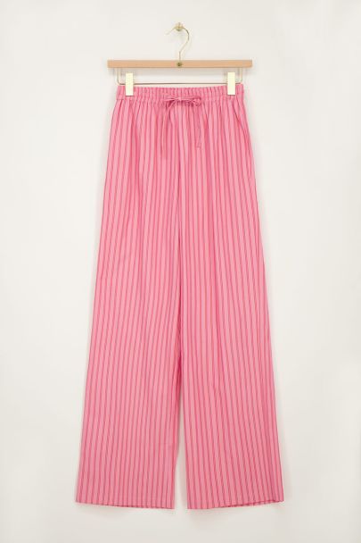 Roze gestreepte broek