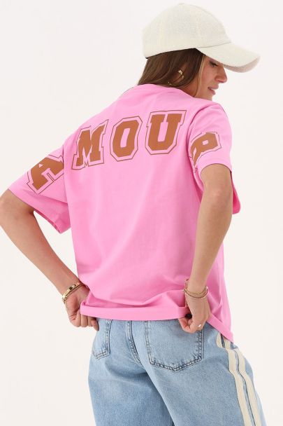 Roze T-shirt "Amour"