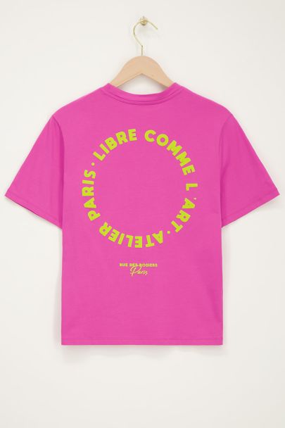 Roze T-shirt "Circle I'art"