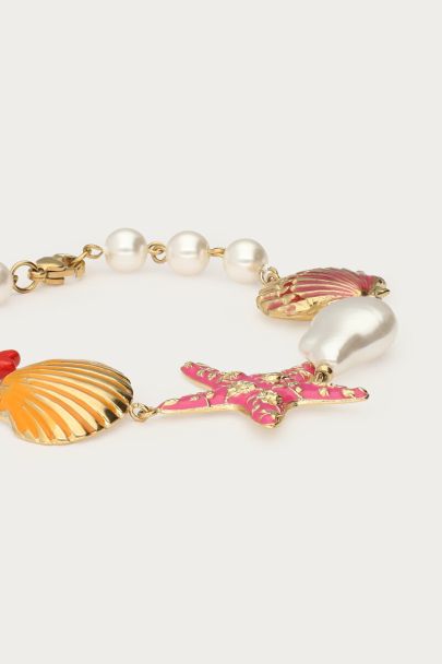 Ciao bracelet with starfish and faux pearl