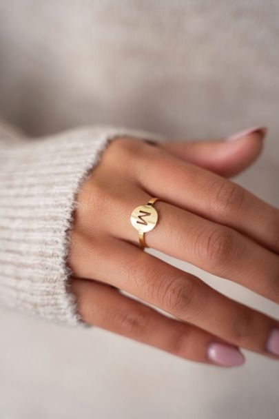 Bague réglable à initiale