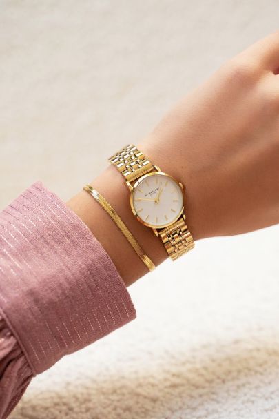 Bracelet minimaliste &agrave; maillons plats