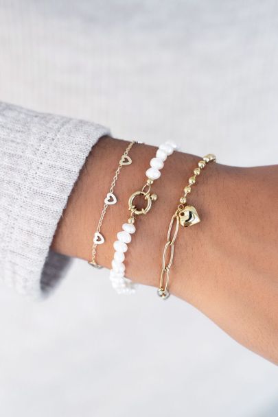 Armband met chain en hartje 